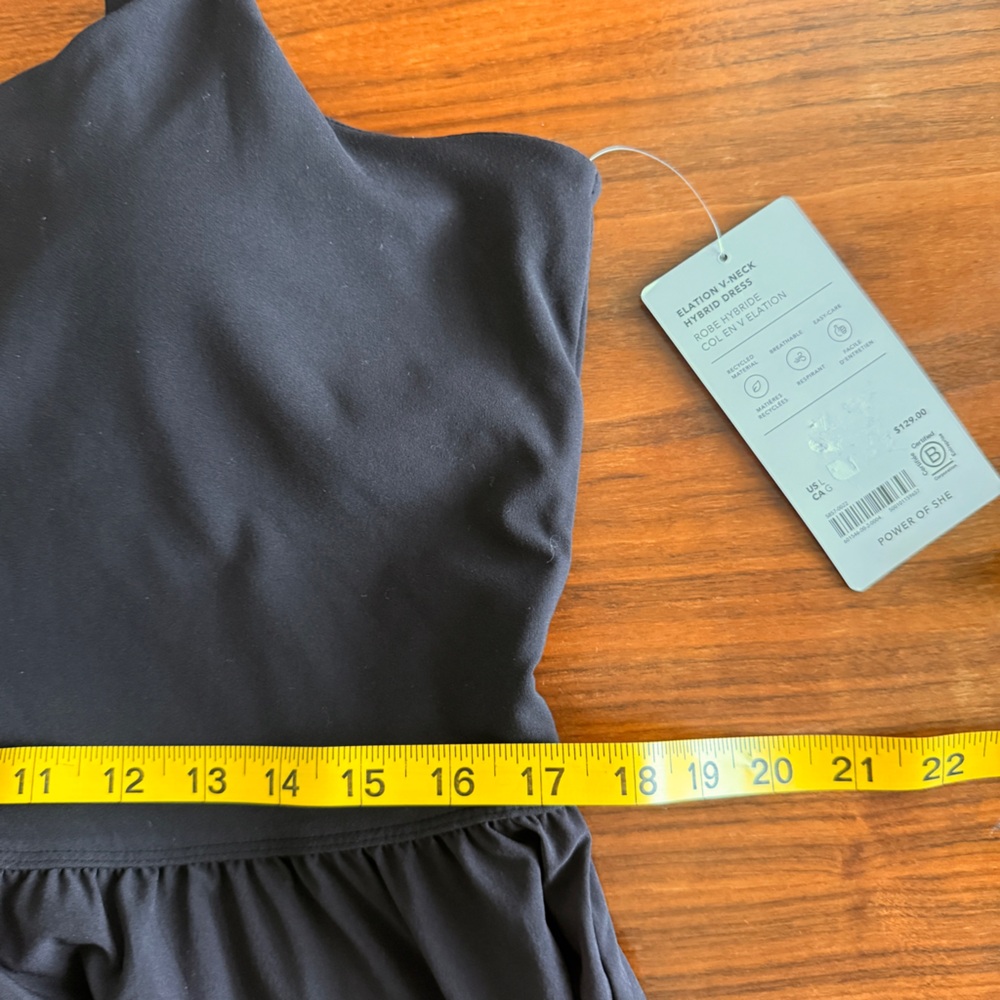 Athleta Elation V-Neck Hybrid Dress Black NWT Large - Picture 14 of 15